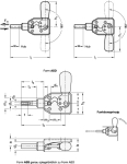 Push rod tensioner push/pull GN 840-50-ASS Compressive stress clockwise rotation