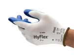 Size partially coated white/blue Ansell HyFlex 11-900
