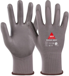 PU gloves partially coated, grey Padua