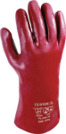 Handschoenen PVC Maat L=35cm, roodbruin EN388/374, Cat.III