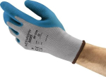 Handschuhe Latex teilbeschichtet blau/grau Ansell ActivArmr 80-100