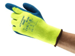Handschuhe Latex teilbeschichtet gelb/blau Ansell ActivArmr 80-400