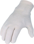 Cotton gloves jersey natural white