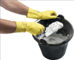 Handschuhe Latex leicht L=305 0,35 gelb Ansell Alpha Tec 87-190