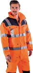 High visibility parka orange-blue EN20471