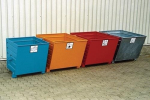 Tipping container 900 l without lid LxWxH 1200x1000x900 mm yellow orange