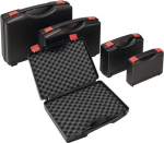 Black plastic case L with foam inserts