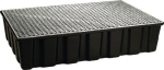 tray l LxWxH Polyethylene with galvanised grating