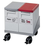 Wertstoffsammler, fahrbar 15 l, BxTxH Deckel