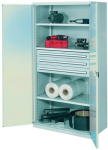 Zware kast HxBxD 1950x1000x600 3 laden. legplanken max kg, lichtgrijs/lichtgrijs