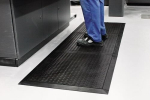 Arbeitsplatz-Bodenbelag LxBxS 780x710x14 schwarz Naturkautschuk