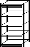 Basic insteekbare planken, 6 planken HxBxD enkelzijdig Veldbelasting 1800 kg, oranje