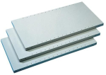 Additional shelf with 4 supports LxD grey RAL 7035 Meta Clip S3