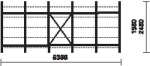 Cantilever rack, one-sided, 6 uprights HxWxD Load capacity up to kg