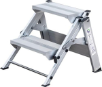 Folding safety steps WxH, without bar, aluminium