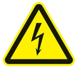 Waarschuwing voor gevaarlijk elektrische spanning