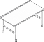 Achterste plank voor paktafel BxHxD robijnrood, RAL 3003