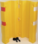 Column and post protection HxOuter-Ø 1100x620 for HDPE yellow