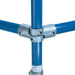 Pipe cross connector, 2-part type 19 galvanised, bore