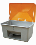 Korrelcontainer uitstroomopening l, LxBxH GFK grijs/oranje