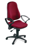Bürodrehstuhl m. Synchron-Technik, Gestell schwarz, Polster