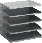 Sorting station DIN A4 HxWxD compartments Sheet steel light grey