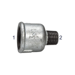 Red. socket no. 246 galvanised I/A Rp/R ISO/EN M4