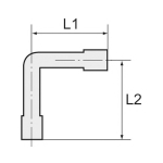 Elleboog slangaansluitstuk Acetaalpolymerisaat POM