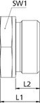adapter AG IG CF Galvanised steel, house brand