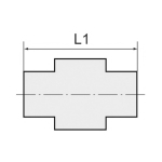 Straight screw-in fitting AG L Nickel-plated brass