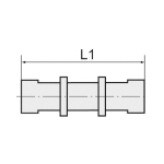 Bochtfitting L Vernikkeld messing