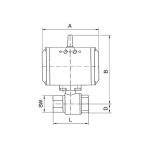 Messing kogelkraan, pneumatisch BL bar enkelwerkend