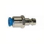 Plug-in nipple NW5 push in Nickel-plated brass