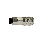 Quick-release coupling NW5 connection push in L Nickel-plated brass