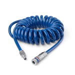 Spiraalslangkoppelingsset PUR lengte m met veiligheidskoppeling