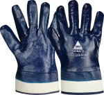 Nitrile gloves, cotton Size 10, fully coated, natural/blue Chemnitz