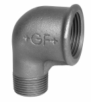 Red. angle 90° no. 92 galvanised I/A Rp/R ISO/EN A4 Georg Fischer