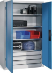 Flügeltürenschrank bis 700 kg HxBxT 1950x1200x500, 3 Schubl. 4Böden