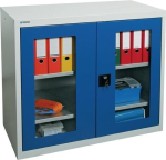 Flügeltürenschrank, Böden Sichtfenster
