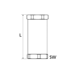Hose rupture protection type Guard IG Bl max 18 bar air, aluminium