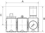 Safety Series Futura maintenance station IG 2.5-8 bar Ball valve, silencer, start, pressure