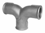 Two-bend T-piece no. 132 galvanised I/I/I Rp ISO/EN E2 Georg Fischer