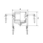 Kappe Typ DC Kamlok, Edelstahl