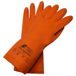 Gloves, chemical protection orange, latex, EN 388 Nitras Chem Protect 3250
