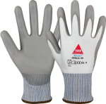 Cut-resistant assembly gloves partially coated HD-PU, grey Genoa HD, Level B