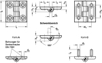 Anschraubscharnier GN 237-A4-40-40-A-GS Edelstahl A4 matt gestrahlt