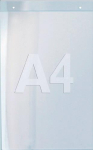 Prospekthalter für Format DIN A4 Acryl transparent, zur Wandbefestigung