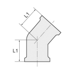 Elleboog 90° max 20 bar roestvast staal