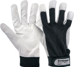 Handschoenen van nappaleer Maat 8, met zwarte stoffen achterkant EN 388, Cat. II, NU-Main