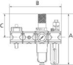 Safety-serie multifix onderhoudsstation IG 2-16 bar, kogel. handmatig, Geluiddemping, start, 2-delige